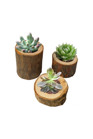 Hombey El Yapımı Ahşap Mumluk Seti 3 Boyut - Ev Ve Bahçe Dekorasyonu İçin Doğal Odun Çeşitleriyle Hazırlanmış