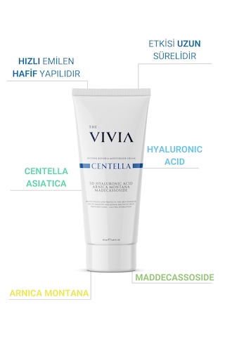 The Vivia Centella Yoğun Onarıcı ve Nemlendirici Bariyer Koruyucu Cica Krem 50 ML