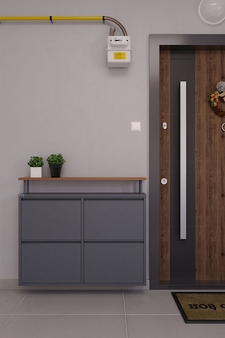 Ceha Tablalı 4'lü Metal Ayakkabılık Antrasit - K.AYK-2.4/AC/P 7024 Antrasit