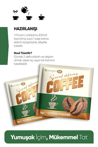 Collagen Life Hindiba, Kollajen, Garsinya Ve Çörek Otu Içeren Detox Kahve 2 Li Fırsat Diğer