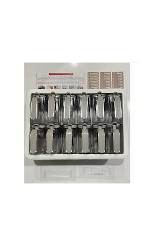 Zhlhome 12 Li Standlı Kaşıklı Baharatlık Seti Beyaz