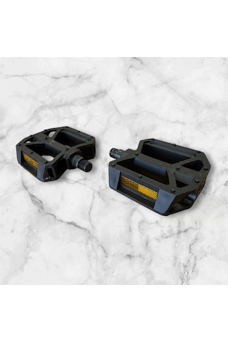 Zozo Pedal Hf-605 Mtb Reflektörlü Bisiklet Pedalı Plastik Dış Yüzey Siyah Geniş Bisiklet Pedal