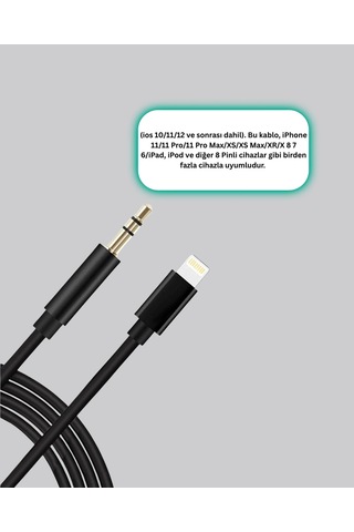 Hubrendy Tekno Apple iPhone Uyumlu Aux