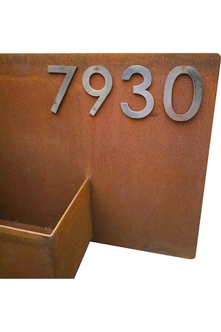 Corten Numaralı Modern Saksı