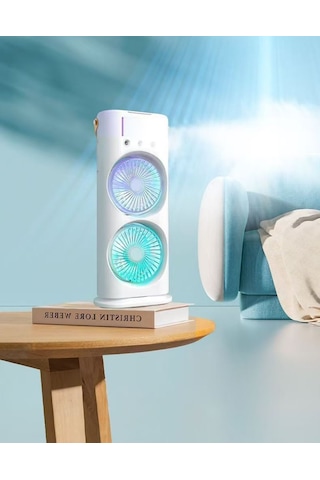 Lichen Masaüstü Klima Fanı 3 Delikli Sprey Soğutma Fanı Su İle