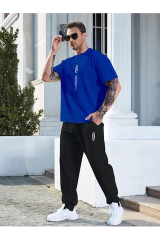 Altamira Erkek Dikey Baskılı Oversize Eşofman Takımı 001