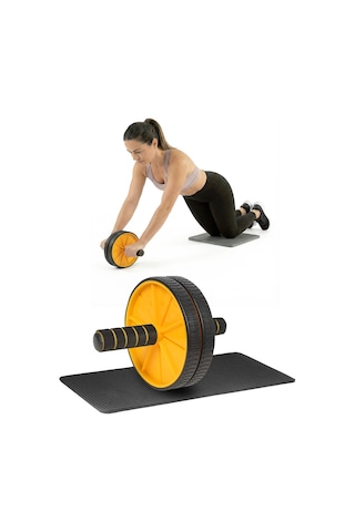 Fitness Karın Egzersiz Aleti Ab Roller 2x Tekerlekli Mekik Ev Spor İncelme Kas Yapma Aleti S309