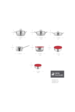 Karaca  Pişir Sakla V2 İndüksiyon Tabanlı 13 Parça Çelik Tencere Seti
