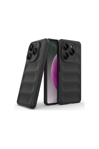 Mobilteam Tecno Spark 20 Pro 4g Kılıf Esnek Tpu Oyuklu Arka Yüzey Tasarımlı Etnik Sili Siyah