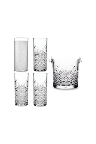 Paşabahçe Timeless Rakı Bardağı Buz Kovası Seti-420326x4-530068x1