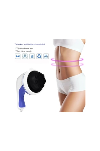 Kochler 4 Başlıklı Titreşimli Sıkılaştırıcı Selülit Masaj Aleti - Beyaz - Mavi Beyaz