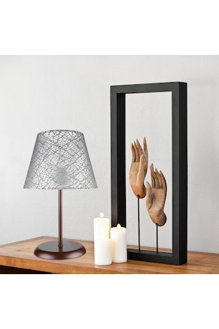 Sarah Abajur Kahve Ayak / Gri File Şapka Diğer