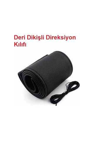 Eraks Car Accesorıes Deri Direksiyon Kılıfı Kokusuz Dikmeli-Siyah