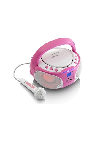 Lenco Scd650Pk Taşınabilir Müzik Seti Karaoke Radyo Cd Çalar Mp3