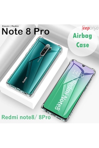 Xiaomi Redmi Note 8 Pro Airbagli Anti Shock Seffaf Zirh Kilif 391346243