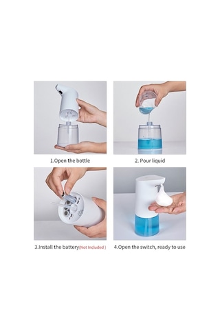 Dancemonkey 350ml Kızılötesi Temasız Sabun Dispenseri Köpük/sıvı/jel Beyaz Banyo & Mutfak İçin Beyaz