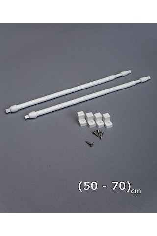 50 - 70 Cm Briz Çubuğu Ayarlanabilir 2 Adet Alüminyum Perde Borus