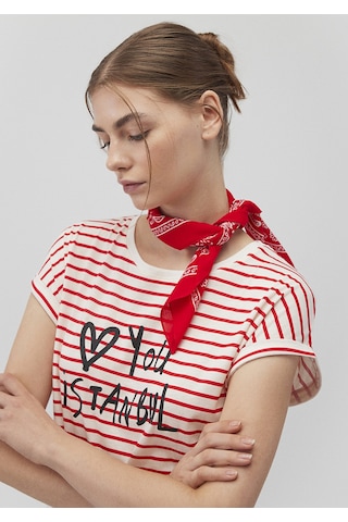 Mavi - Baskılı Kırmızı Bandana 1911810-82580 Kırmızı