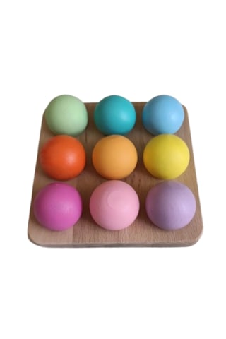 Moccotoys Montessori Eşleştirme Tablalı Top Seti - 9 Lu