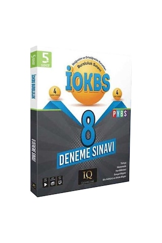 Iq Yayınları 5. Sınıf İokbs Bursluluk 8 Deneme Çözümlü Iq Yayınları
