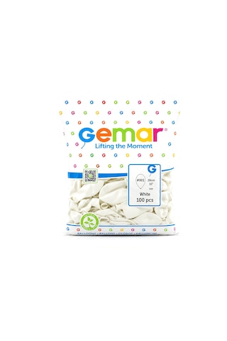 İç Mekan - Beyaz Balon 10 Inc - 26cm - 100pcs Çok Renkli