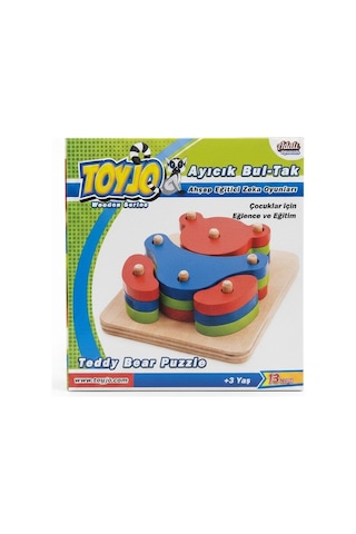 Ahşap Ayıcık Bul-tak Puzzle 13 Parça