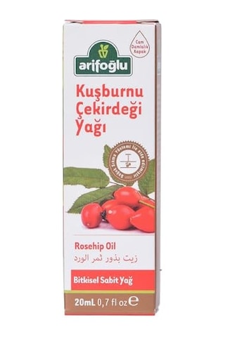 Arifoğlu Kuşburnu Çekirdeği Yağı 20ml - Soğuk Sıkım, Doğal Cilt Bakımı, Zengin Vitamin C Arifoğlu Rosehip Seed Oil 20ml - Cold Pressed, Natural Skincare, Rich İn Vitamin C