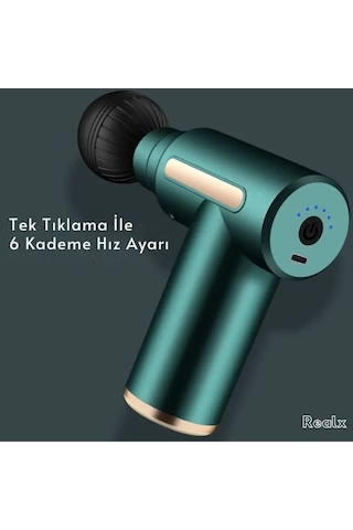 Gebibd Şarjlı Titreşimli Mini Masaj Aleti - Realx Kademeli Başlıklı 6 4 Bc Altın
