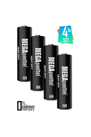 4lü Aa R6 Kalın Kalem Pil Saat Pili Zn-c 1.5v