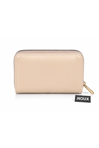 Noux Mini Çok Bölmeli Kadın Cüzdan Bej