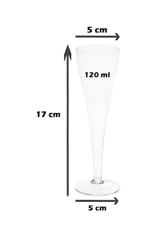 Mika Plastik Şampanya Bardağı - Flüt Kadeh 120 Ml 6'li