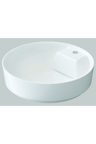 Idevit Slim Daire Gizli Gider Çanak Daire Lavabo 48CM Dahil