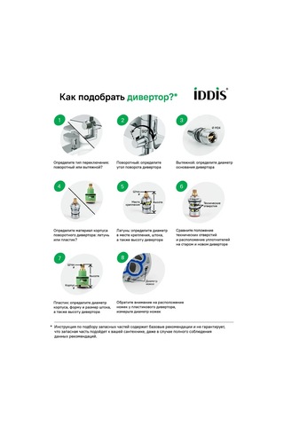 Iddıs Musluk İçin Diverter, 49 Mm, Döner 141328618 Krom