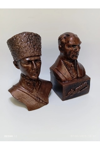 Tedi Sanat Mustafa Kemal Atatürk Büst Heykel 2li