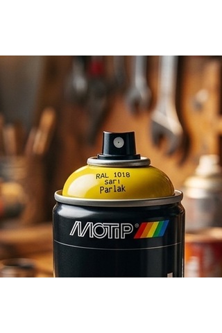Motip Carat Ral 1018 Sprey Boya 400ml - Parlak Sarı Çok Renkli