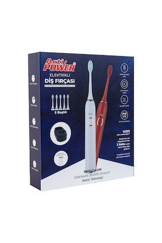 Acti Power Pro Clean Elektrikli Şarjlı Sonic Diş Fırçası + 5 Yedek Başlık