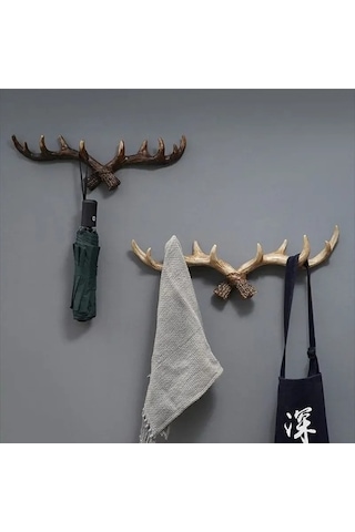 Zyzqstore Boğa Boynuzu Duvar Askısı, Giysi Ve Havlu Askısı, 1 Adet, Süslemeli 1pcs