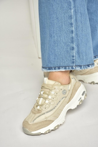 Fox Shoes Y702038709 Bej Kalın Tabanlı Spor Ayakkabı Sneakers Bej