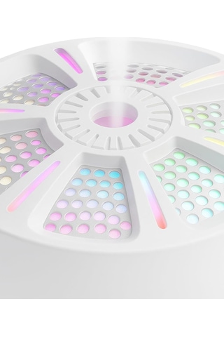 Busstier Led Işıklı Mini Aroma Difüzör Beyaz Usb Hava Nemlendirici Sessiz Çalışan Taşınabilir Nem Makinesi Mas