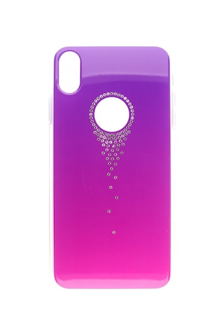 Apple Uyumlu iPhone   Comma Xs Max Taşlı Seri Arka Koruma Kılıf Rose Gold