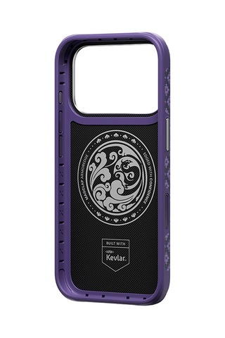 Apple iPhone Uyumlu 18 Pro Kılıf M-safe Şarj Özellikli Benks Armorpro Armoredge X9 Serisi Kevlar Karbon Kapak Mor