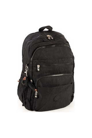 571 Krinkıl / Klinkır Su Geçirmez Hafif Çok Gözlü Spor, Seyahat, Okul, Laptop Sırt Çantası Siyah 1b Siyah