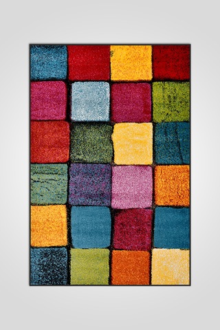 Colora Halı Koleksiyonu Yumuşak Renkli Kare Halı, Tozumaz, Modern Tasarım Ve Kolay Temizlik Multi 4