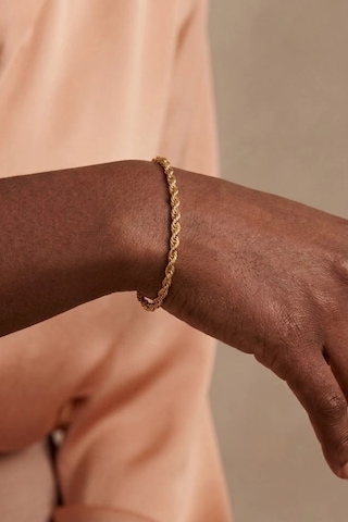 Halat Örgü Zincir Model Gold Çelik Bileklik Unisex Bileklik Kuzey Serisi