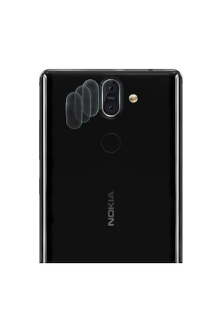 Gor Nokia 8 Sirocco Nano Kamera Koruyucu 3 Adet Set- 5775 Şeffaf