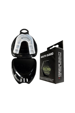 Leon Classic Dişlik Medikal Boks Dişliği Siyah Kutulu Şeffaf