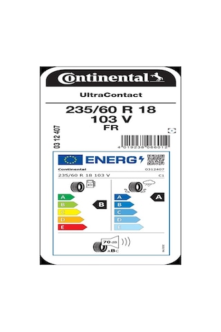Continental 235/60 R18 103v Fr Ultracontact Yaz Lastiği 2026