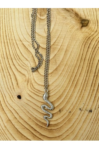 Paytak Moda Yılan Snake Hayvan Zincir Kolye Pytkznkly225 Gümüş