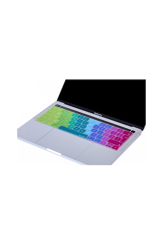 Apple Uyumlu MacBook Pro Klavye Koruyucu Uk-eu İngilizce Touchbarlı A1706 A1989 A2159 A1707 A1990 Dazzle Pembe Yeşil