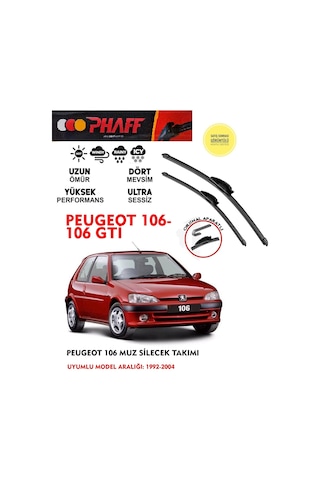 Peugeot 106 Vs 106 Gti Ön Muz Silecek Takımı 1997 Model Araca Özel Aparat